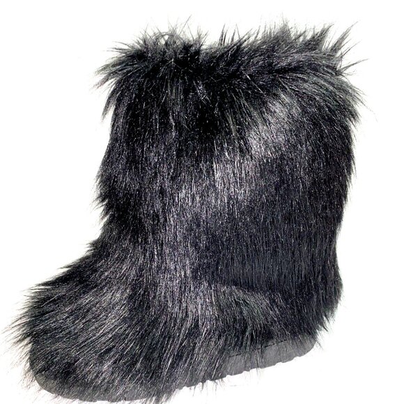 Valpeak Women's Faux Fur Boots Winter Mid-Calf Snow Boots Fuzzy Fluffy Size6.5 - Picture 3 of 11